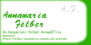 annamaria felber business card